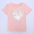 thumbnail image 6 of Odeerbi Baby Boy Girl Clothes Toddler Outfit 2024 Fashion Cotton Funny loration Flip Heart Sequins Pattern Top T-shirt Black, 6 of 9
