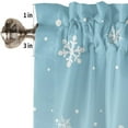 thumbnail image 3 of Innerwin Kitchen Valance Short Curtain Christmas Window Treatments Xmas Window Drapes Slot Top Window Curtain Cafe Tier Christmas Short Curtain I W:91"x H:18", 3 of 3