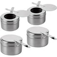 thumbnail image 1 of 4 Pcs Contenants de Pâte de Carburant, Brûleur à Alcool pour Poêle à Fondue, Brûleur à Réchaud en Acier Inoxydable, Contenants de Pâte de Carburant pour Buffet, Fondue, Camping, 1 of 5