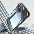 thumbnail image 3 of for iPhone 16 Plus Case Clear Slim, [Built in Lens Protector] [Non Yellowing] TPU Bumper Transparent Back Hard Shell Shockproof Thin for Men Women for iPhone 16 Plus, Blackred, 3 of 5