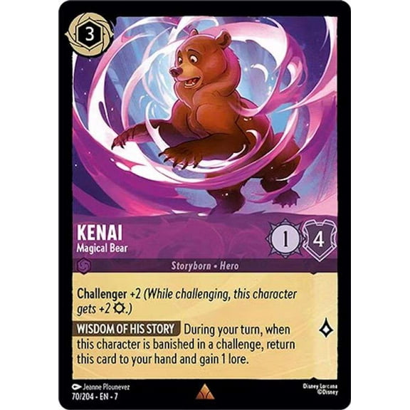 Disney Lorcana Archazia's Island Rare Kenai - Magical Bear #70