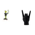 thumbnail image 1 of Figura de escritorio,Estatua de rana camarero,estante,escritorio,decoración del hogar,Figura decorativa creativa para la oficina y el hogar.,Estatua del gesto de la roca,Estatuas y figuras de, 1 of 8
