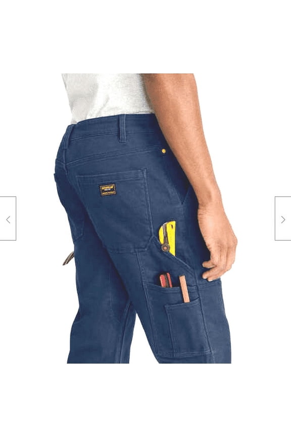 Men's Denim Double Knee Patch Pants, Size 36x30
