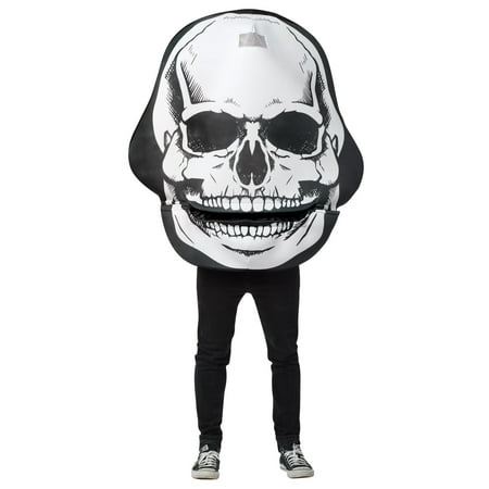 Skull Mouth Head Men's Adult Halloween Costume, One Size, (40-46)