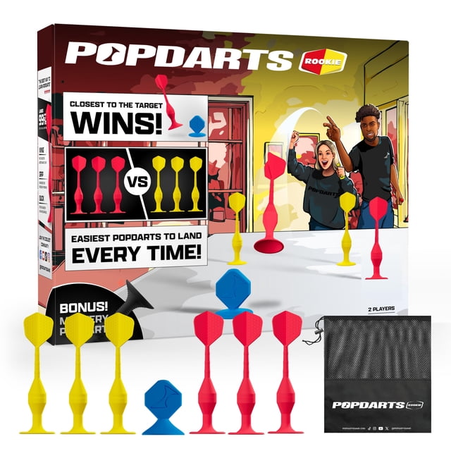 Juego de dardos Popdarts Rookie Pack con ventosa para niños