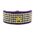 thumbnail image 6 of Dog and Pet Collar, "Velvet Five Row Clear Crystal", 6 of 7
