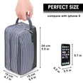 thumbnail image 3 of Toiletry Bag for Men Hanging Travel Dopp Kit Lightweight Water Resistant Small Shaving Bag Bathroom Cosmetic Organizer for Women, Blue Stripe, 3 of 8