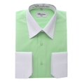 thumbnail image 2 of Berlioni Italy White Collar & Cuffs Mens Two Tone Dress Shirt 19 Colors & Sizes, 2 of 2