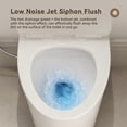 thumbnail image 5 of HOROW Compact Elongated One-Piece Ceramic Toilet, Soft Close Seat, Dual Flush 1.1/1.6 GPF, 12" Rough-In, 5 of 12