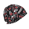 thumbnail image 3 of Salouo Vintage Skull Casino Print Unisex Beanie Hat,Knitted Baggy Skull Cap Winter Warm Hats Beanie Sleep Hats Cancer Headwear Caps for Women & Men 1 Pieces, 3 of 7