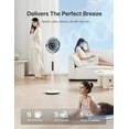 thumbnail image 5 of Pelonis Adjustable Pedestal Fan, 9 Speed, Oscillation, Quiet, Smart, Remote, 50-53.5", White, 5 of 9