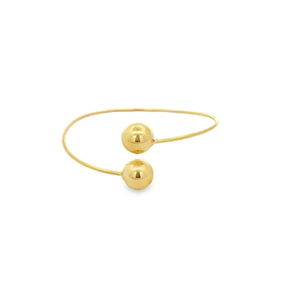 Wrist Cuff Bangle With Gold Ball Bead (B14)