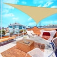 thumbnail image 2 of Yescom 28FT Triangle Sun Shade Sail Canopy 97% UV Block Commercial Carpark Pool Camping Playground Outdoor Beige, 2 of 10