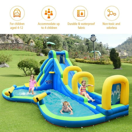 inflatable water slide without blower