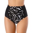 thumbnail image 1 of Csndyce Womens High Waist Bikini Bottom Ruched Tummy Control Tankini Briefs Retro Swim Shorts, 1 of 6