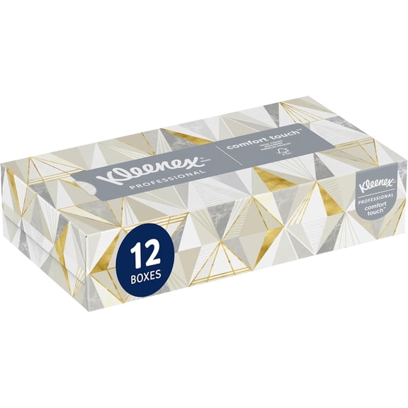 Professional Facial Tissue, Bulk (03076), 2-Ply, White, Flat Facial Tissue Boxes for Business, Convenience Case (125 Tissues/Box, 12 Boxes/Case, 1,500 Tissues/Case)