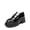 BLACK-PAT, variant on Women's Chunky Loafers Platform Comfortable Slip-On Dressy Business Casual Fashion Outfit Loafer Shoes