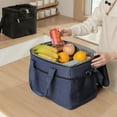 thumbnail image 2 of Large Lunch Bag Women Men 33L Double Deck Lunch Box Insulated Cooler Bag Reusable Adult Lunch Bag Men for Car, Work, School, Picnic, 2 of 7