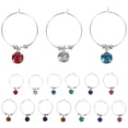 thumbnail image 1 of 16pcs Colorful Diamonds Wine Glass Ring Identify Label Rings Glass Makers for Restaurant Hotel Bar (Mixed Color), 1 of 7