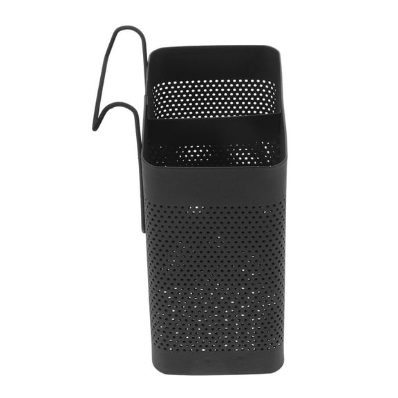 HOMEMAXS Utensil Holder Drying Rack Storage Basket 2 Divided Stainless Steel Cutlery Silverware Organizer Draining Kitchen Sink Utensil Holder with Hooks for Chopstick Spoon Fork