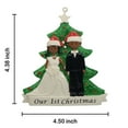 thumbnail image 5 of Maxora Personalized Christmas Ornament Marriage Couple 1st Christmas Ethic Skin Customized Ornament Free Customize, 5 of 8