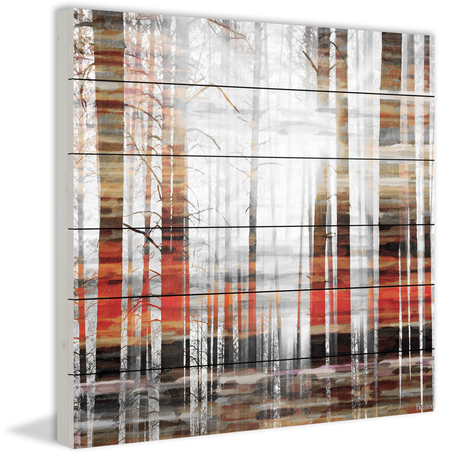 Parvez Michel Inc Parvez Taj - Rays of Light Painting Print on White Wood