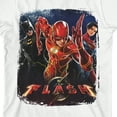 thumbnail image 2 of The Flash Movie Distressed Edges Character Group Poster Art With Logo Crew Neck Short Sleeve Boys' White T-shirt-Large, 2 of 7
