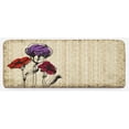 thumbnail image 1 of Floral Kitchen Mat, Sketchy Flower Petals with Grunge Effects Blooms Florets Illustration, Plush Decorative Kitchen Mat with Non Slip Backing, 47" X 19", Maroon Purple Tan, by Ambesonne, 1 of 1