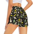 thumbnail image 3 of Goofa cartoon Skull spider web Printed Women 2 in 1 Running Shorts,Quick Dry Athletic Workout Shorts,High Waisted Athletic Shorts with Liner Pockets-Small, 3 of 9