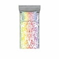 thumbnail image 2 of Ambesonne Floral Fitted Sheet & Pillow Sham Set, Colorful Damask Flowers, Queen, Multicolor, 2 of 3