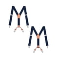 thumbnail image 1 of Buyless Fashion Lot de 2 Bretelles Ajustables pour Enfants - Sangles Élastiques de 26 Pouces 1 Pouces - Dos en Cuir en Forme de Y - 5151-2, 1 of 7
