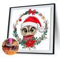 thumbnail image 2 of Búho de Navidad con pintura de diamantes, cuadro decorativo de pared con diamantes de imitación redondos completos Likrtyny Arte deco, 2 of 9