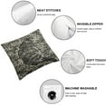 thumbnail image 4 of BANET  Faux Rabbit Fur Pillowcases Standard/Queen  Solid Velvet Back Throw Pillow Cover Zipper Closure Soft and Fluffy Modern Home Decorative 24x24in, 4 of 5