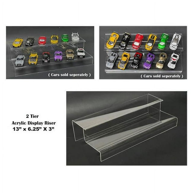 Mijo Exclusives MJ13004 2 Tier Acrylic Stand Riser for 1-64 Scale Models