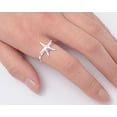 thumbnail image 4 of Sea Starfish Star Fish Ring .925 Sterling Silver Band Jewelry Female Male Unisex Size 4, 4 of 4