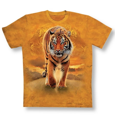 Collections Etc. - Rustic Orange Bengal Tiger Scene Soft Knit Cotton T ...
