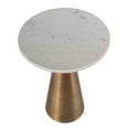 thumbnail image 2 of Butler Specialty Company Hallie Round Marble and Metal Side Table - Antique Gold, 2 of 5