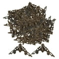thumbnail image 1 of Rongfmy 100 Pieces Antique Corner Brackets Applique Embellishments Triangle Flower Green bronze, 1 of 9