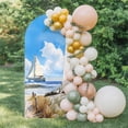 Lighthouse Arch Backdrop Cover, 6.6FT, Summer Beach Boat Retro ...