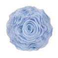thumbnail image 2 of Beautiful Handmade 3D Rose with Custom Made Fabric Decorative Throw Pillow 16" Round (Baby Blue, Case+Insert), 2 of 5