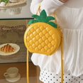 thumbnail image 3 of Hfppkn 3D Pineapple Shaped PU Leather Crossbody Bag Fun Fruit Shoulder Handbag for Casual Daily Use 18x8x17cm, 3 of 7