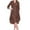 Brown, variant on Tarmeek Womens Two Piece Set Wedding Guest Dress Round Neck Solid Color Chiffon Flowy Midi Dress with Jacket Mother of The Bride Dress Holiday Beach Sundress Summer Casual Dress