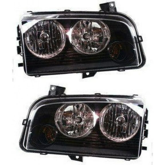 For 2006 2007 Dodge Charger Pair Headlights Driver and Passenger Side; To 11-8-06; Assembly CH2502163 CH2503163-replaces 4806165AC/AE 4806164AC/AE