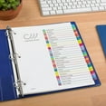 thumbnail image 2 of A-Z 26 Tab Dividers for 3 Ring Binders, Customizable Table of Contents, Multicolor Tabs, 1 Set, 12 Packs (11844), 2 of 11