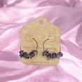 thumbnail image 3 of Golden Hoop Earrings with Gemstones, 3 of 11