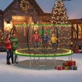 thumbnail image 2 of Kacho Trampoline 12FT 14FT, 1200LBS Trampoline for Adults and Kids, Trampoline with Enclosure Net, Ball, Ladder, Backyard Trampoline with Basketball Hoop, No-Gap Design Outdoor Trampoline, Green, 2 of 9