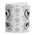 thumbnail image 3 of 15 oz Pug Mom Gifts Mug I Love Dog Paw Prints Dog Owner Pet Lover Birthday Present Coffee Cup, 3 of 3