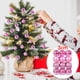 thumbnail image 1 of Feimajia - 24 mini bolas navideñas irrompibles para árbol de Navidad, 3 cm, color rosa, 1 of 5