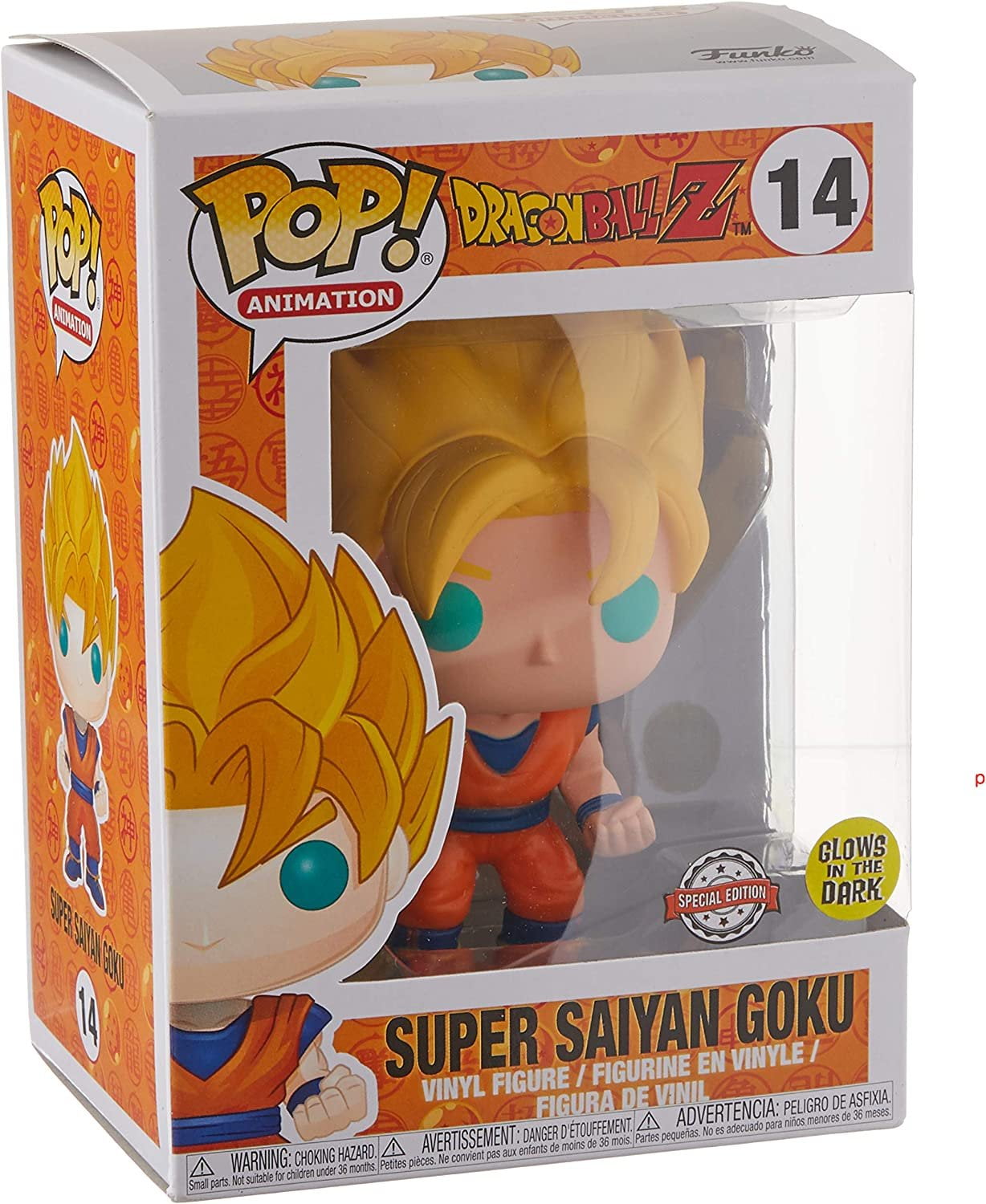 Funko Pop! Dragonball Z Super Saiyan 3 Goku Glow in The Dark GITD Exclusive  Variant