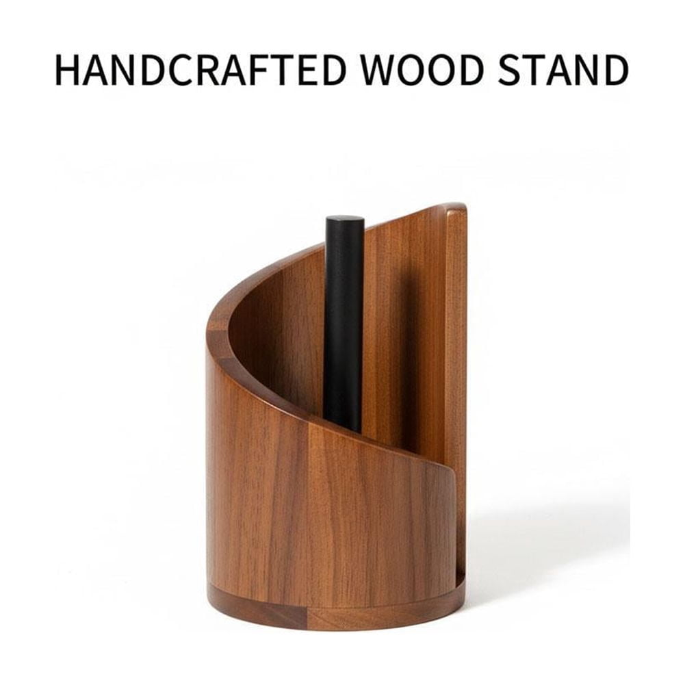 SharkTRUE Wooden Paper Towel Holder,New MountaPaper Towel Holder, Effortless OneHand Tearing, Fits StandardJumbo Rolls, Wooden PaperTowel Holders for Kitchen Roll Organize Dining Table Home Decor